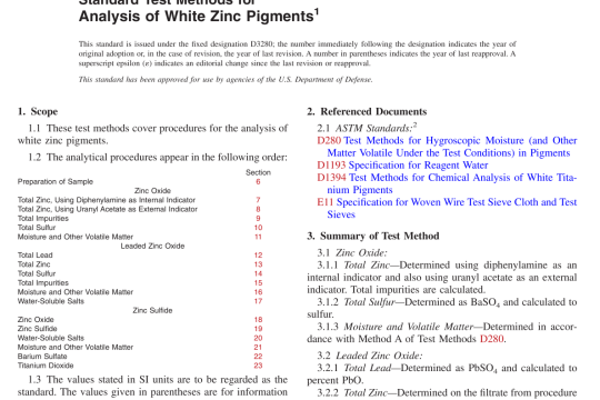 ASTM D3280-85(R2020) pdf free download