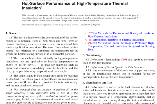 ASTM C411-2019 pdf free download